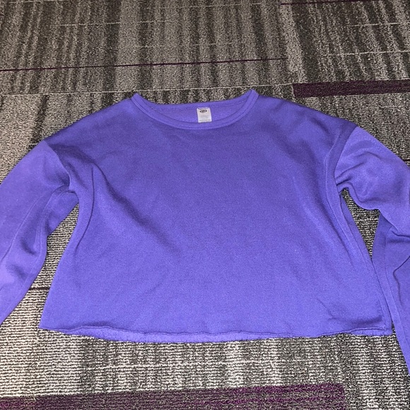 Purple Cropped Crew Neck - Medium - Picture 1 of 1